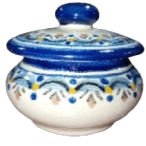 Alhajero talavera auténtica caracol azúl