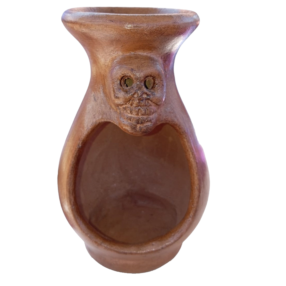 Chimenea con craneo con color café