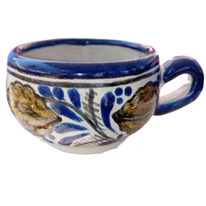 Taza chocolatera chica talavera auténtica nuez