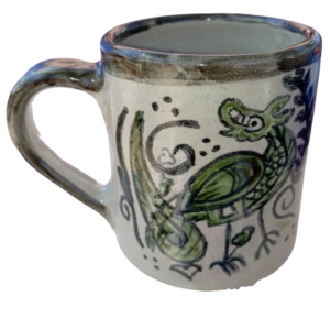 Taza tipo tarro talavera auténtica dragón