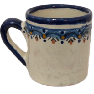Taza talavera auténtica tipo tarro caracol azúl