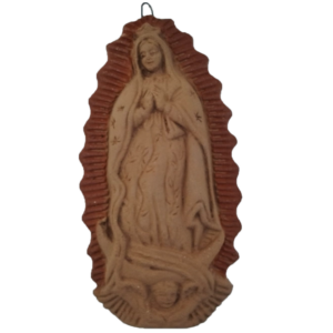 Artesanía de barro chica Virgen de Guadalupe